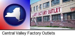 a lamp factory outlet store in Central Valley, NY