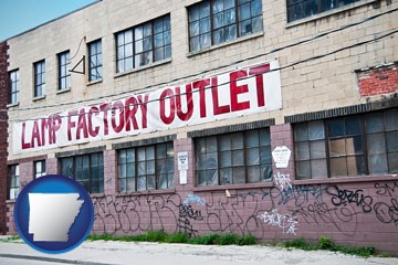 a lamp factory outlet store - with Arkansas icon