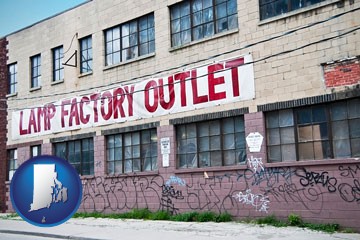 a lamp factory outlet store - with Rhode Island icon