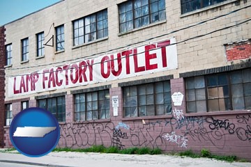 a lamp factory outlet store - with Tennessee icon