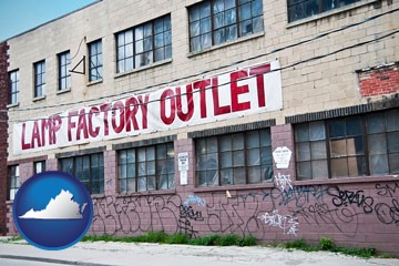 a lamp factory outlet store - with Virginia icon