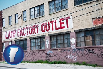 a lamp factory outlet store - with Vermont icon